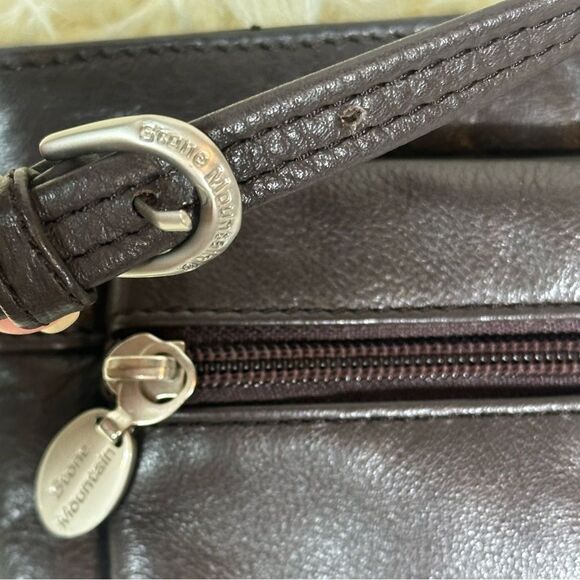 Stone Mountain Accessories Dark Leather Crossbody Bag - Picture 7 of 10